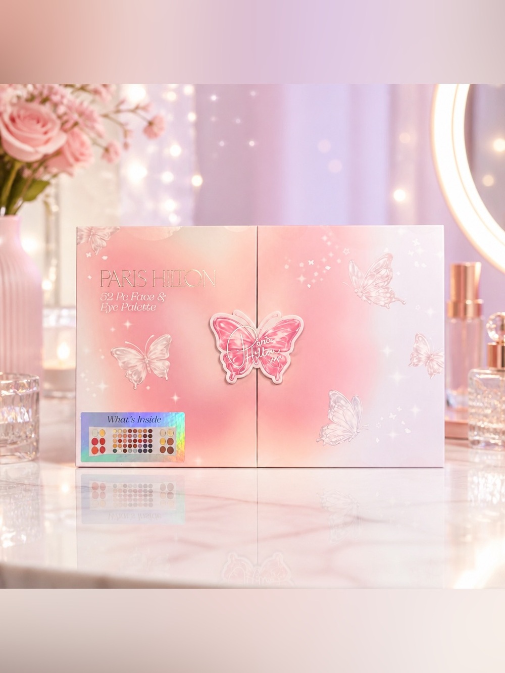 Paris Hilton 52 Pc Face & Eye Makeup Palette Pink Butterfly